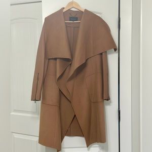 Worn twice! Gorgeous! BCBGMAXAZRIA Women's Long Draped Coat Sz Large